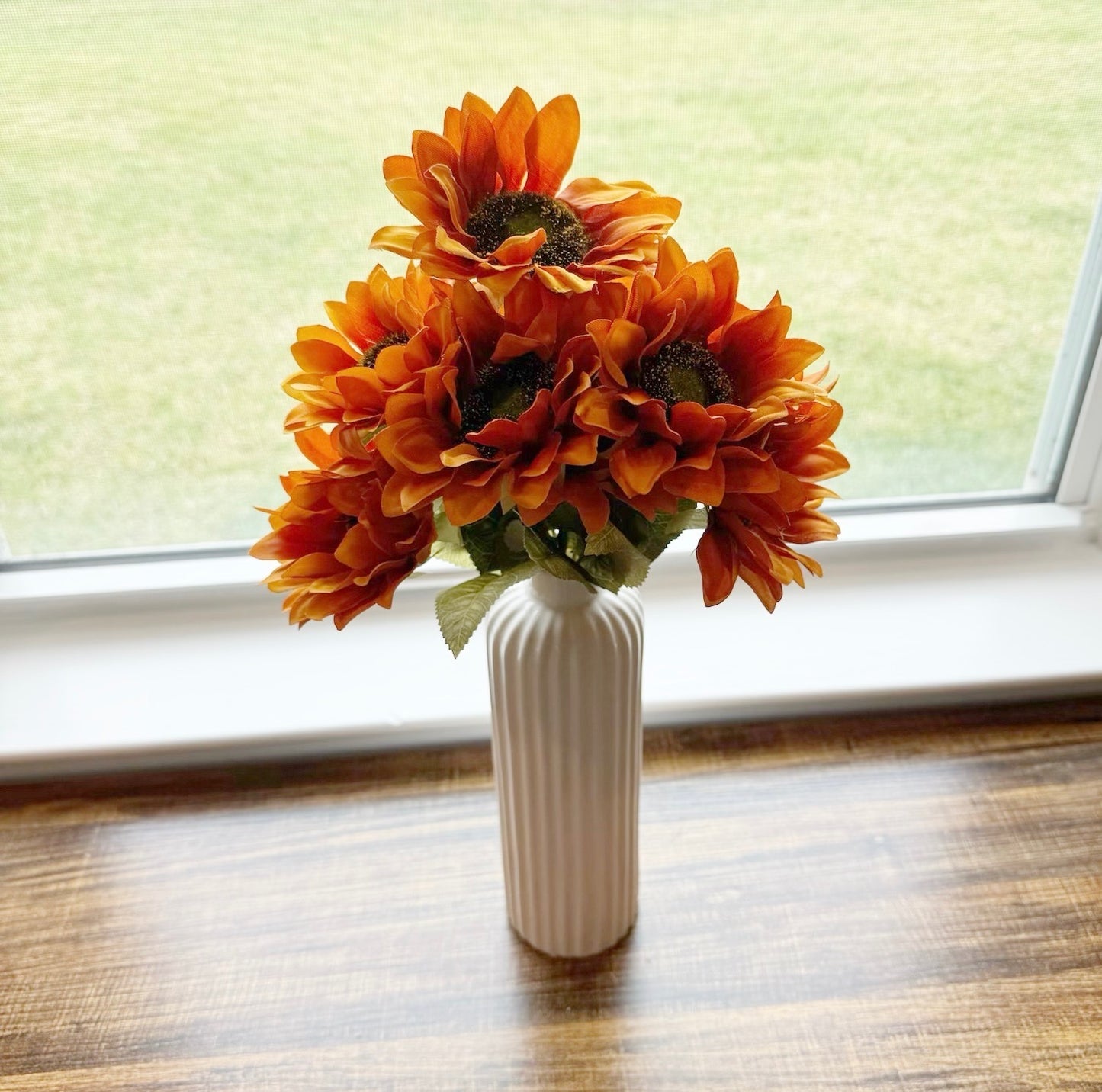 Artificial Orange Sunflower Arrangement