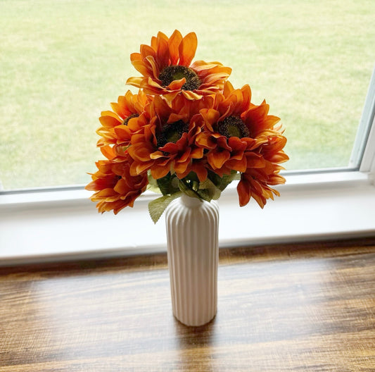 Artificial Orange Sunflower Arrangement