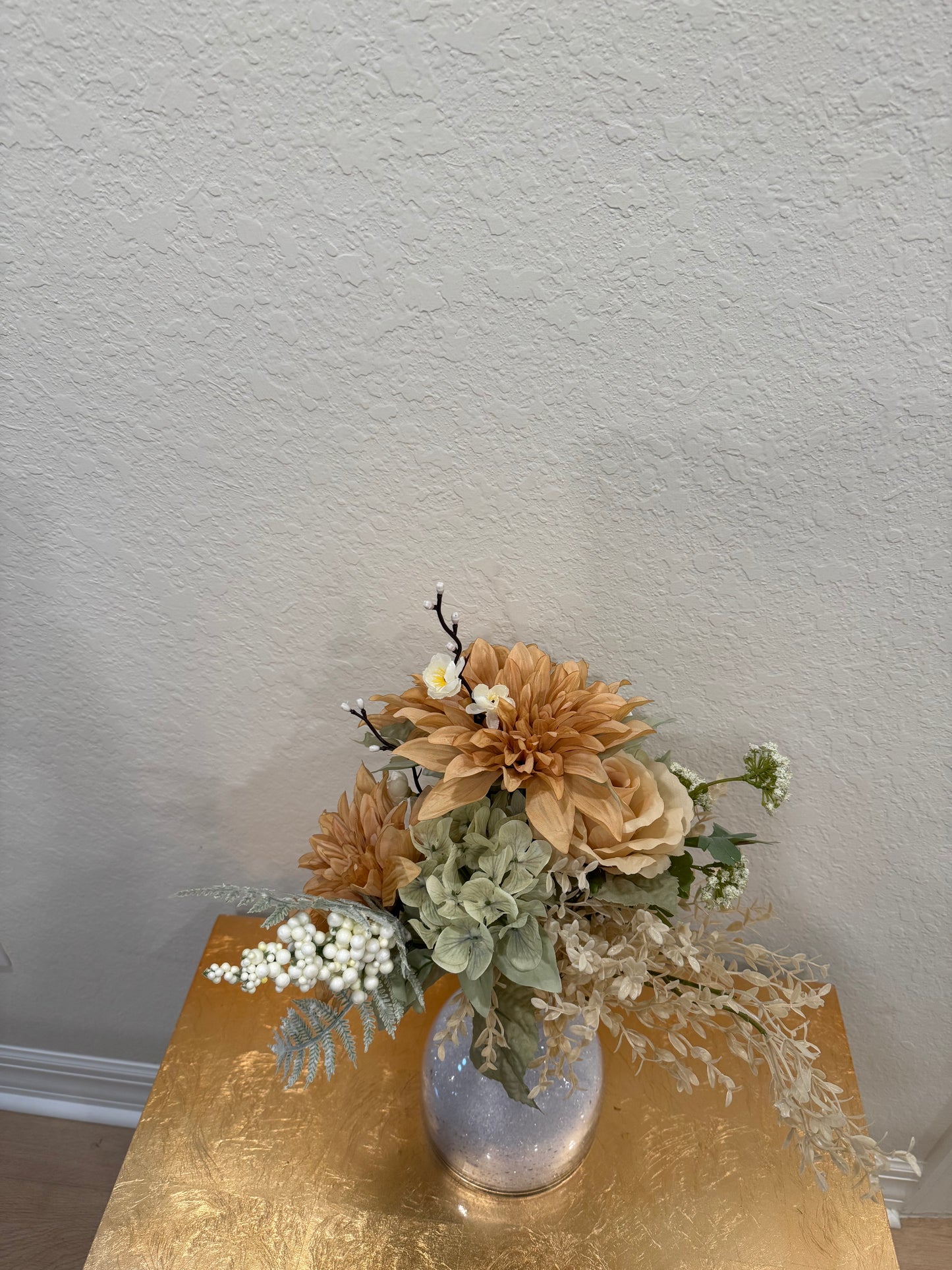 Elegant Dahlia & Rose Bouquet with Plush Accents